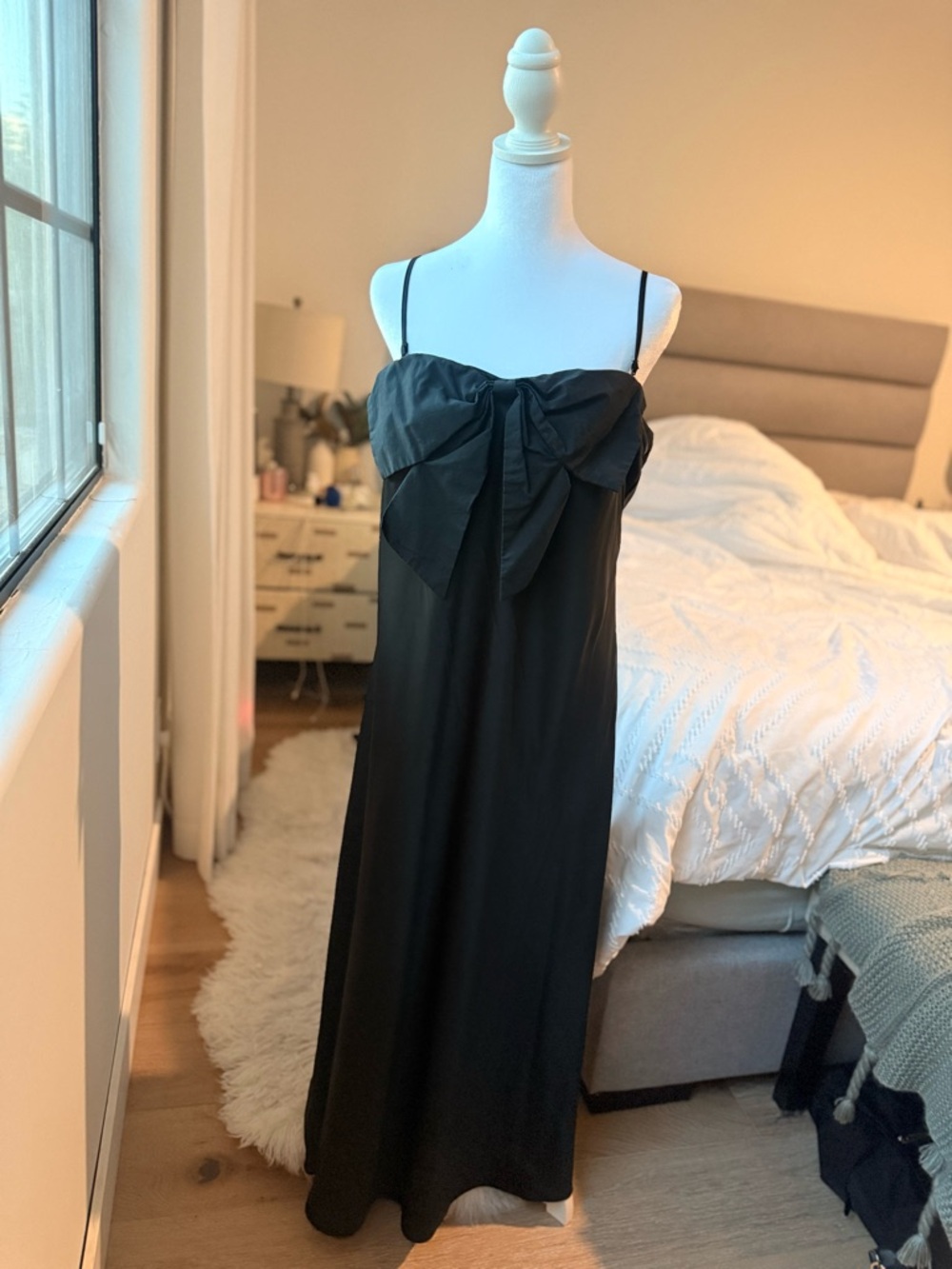 a new day Black Maxi Dress with Bow Front